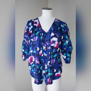 Anthropologie Yumi Kim Floral "Lizzie" Blouse